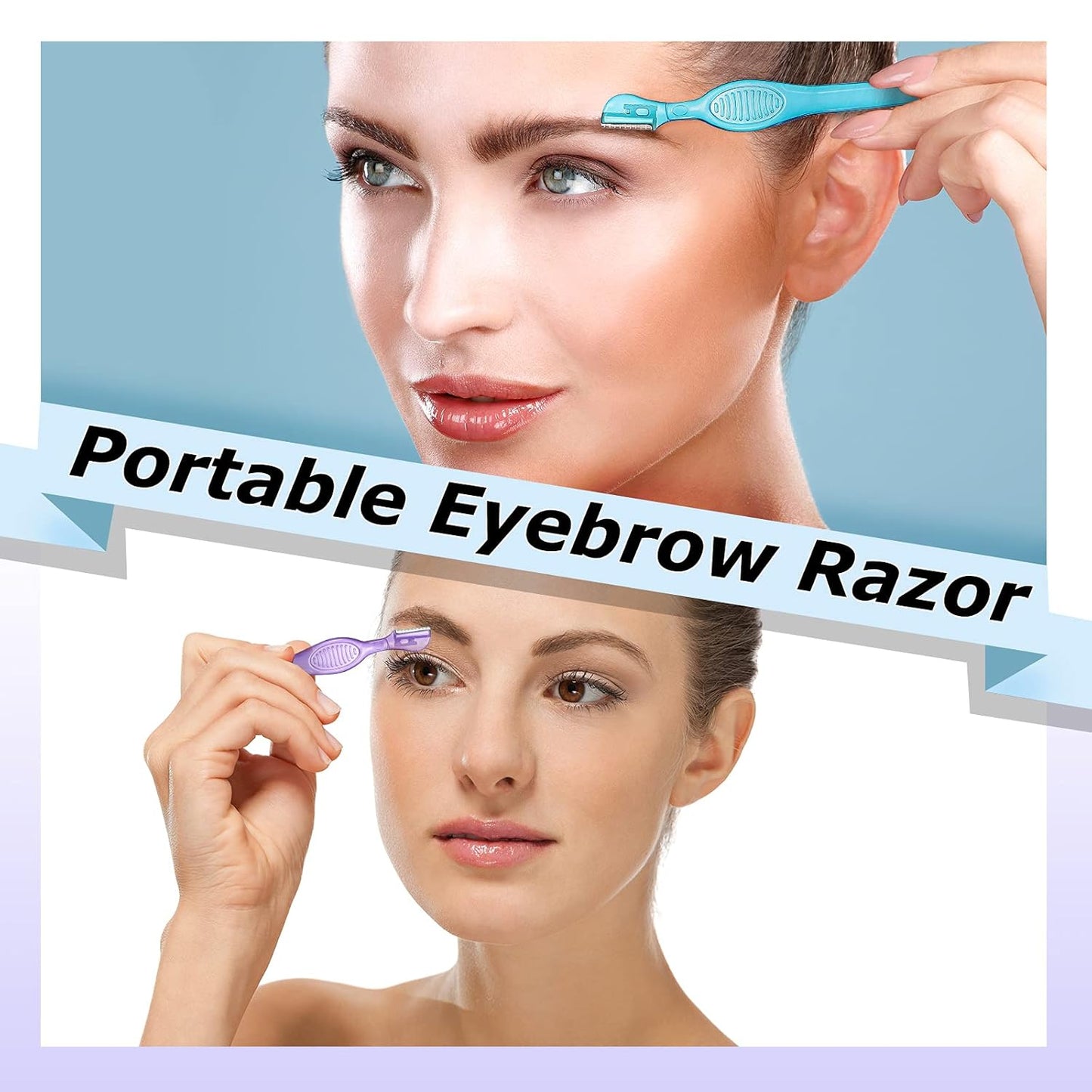 Honoson 8 Pcs Eyebrow Razor for Women Small Face Razors Shaver Trimmer Facial Hair Removal Eyebrow Shaper with Stainless Steel Blade Safety Cover for Peach Fuzz Lip Dermaplaning Tool, 4 Colors