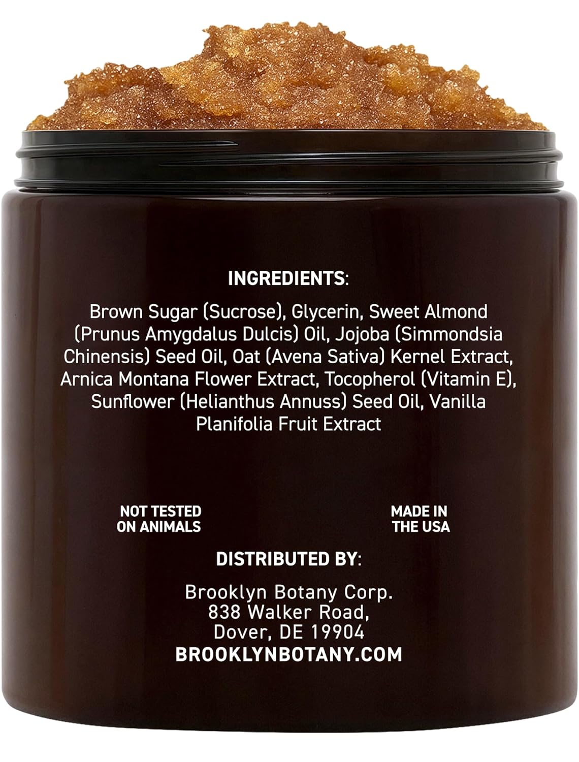 Brooklyn Botany Brown Sugar Body Scrub - Moisturizing and Exfoliating Body, Face, Hand, Foot Scrub - Fights Acne, Fine Lines & Wrinkles, Great Gifts For Women & Men - 10 oz