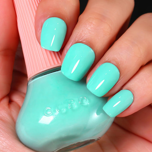 Major Dijit Bright Cyan Quick Dry Regular Nail Polish - Nail Art Lacquer, 0.41 Fl Oz