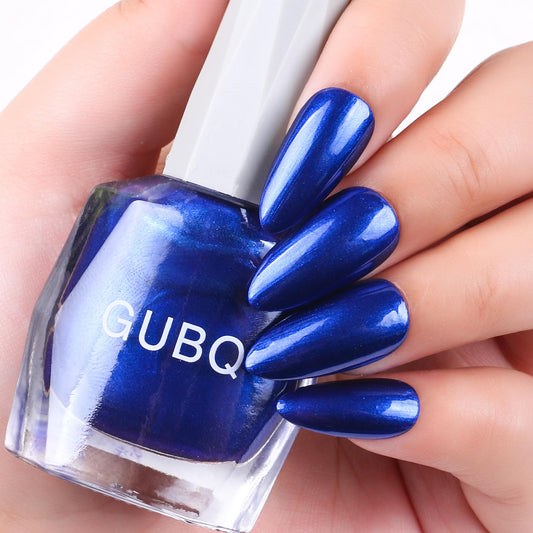 Major Dijit Quick Dry Nail Polish 12ml/0.41fl oz Pearl Blue Regular Nail Lacquer Fast Drying & Long Lasting Nail Polish Nail Art Effect for Nail Salon