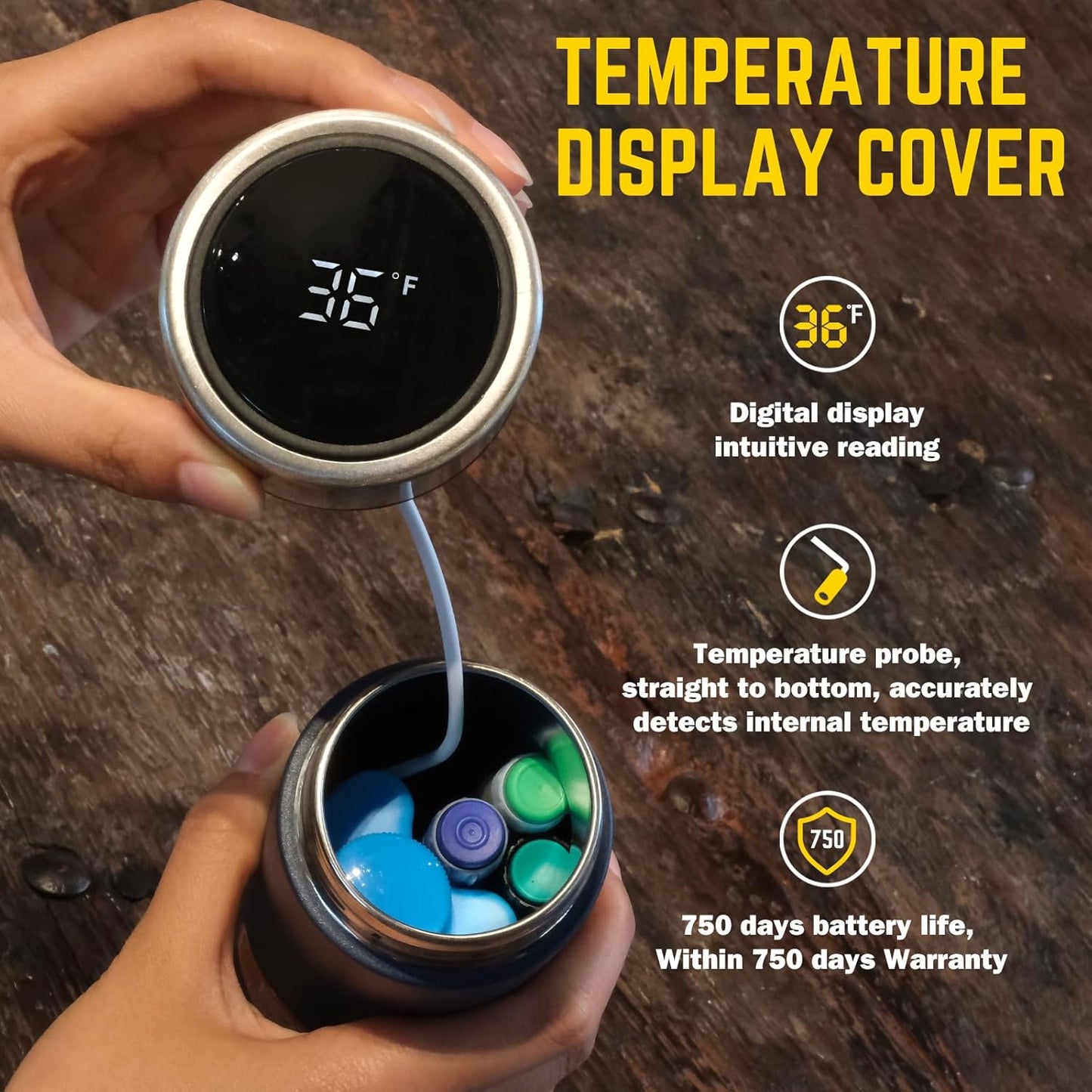 DISONCARE Odyssey 60H Insulin Cooler Travel case Digital Display Medication Cooler for Medicine Travel TSA Approved Ice Pack Diabetic Medical Cooler Diabetes Bag EpiPen with QR Medical Tag(Navy Blue）