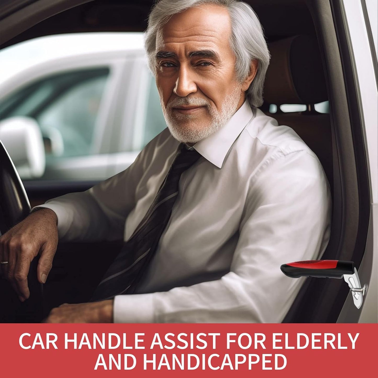 Car Door Handle for Elderly, Assist Bar for Automotive Support Multifunctional Car Handle Assist, Handicapped Elderly Assistance Products