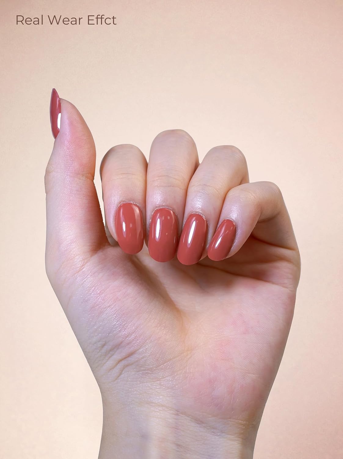 Pre Cured Gel Nail Strips - 44PCS Salon Quality Gel Nail Stickers - Long Lasting Polish Wraps for Women no UV Light Needed Easy Apply& Remove (Oxblood Brown）