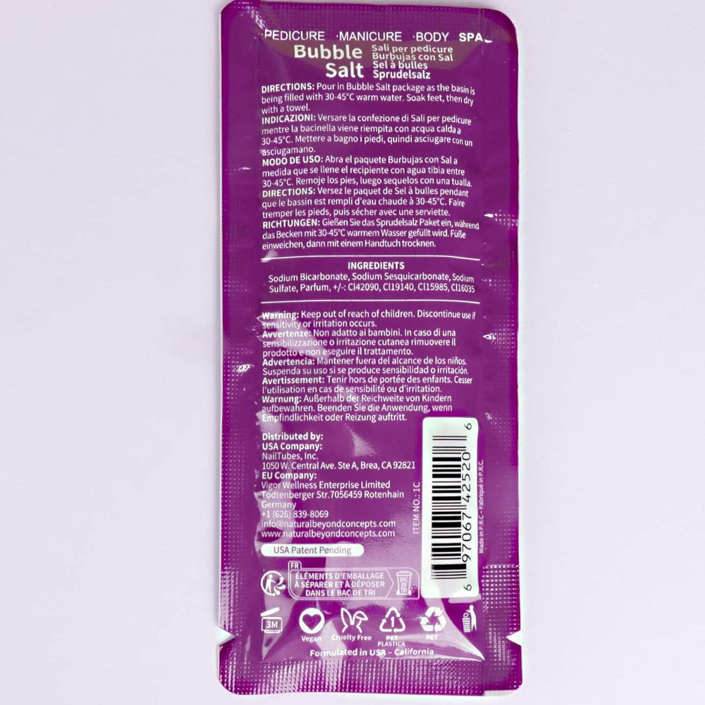 Pedicure Kit Foot Soak Set: Bubble Salt, Sugar Scrub, Massage Mask, Massage Lotion in a Box, 4 Step Foot Spa Kit for Dry Feet,Tired Feet(Lavender)