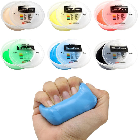 CanDo TheraPutty Standard Hand Exercise Putty For Rehabilitation, Exercises, Hand Therapy, and Occupational Therapy. Use To Strengthen Hand Muscles, Improve Fine Motor Skills, And Decrease Stress