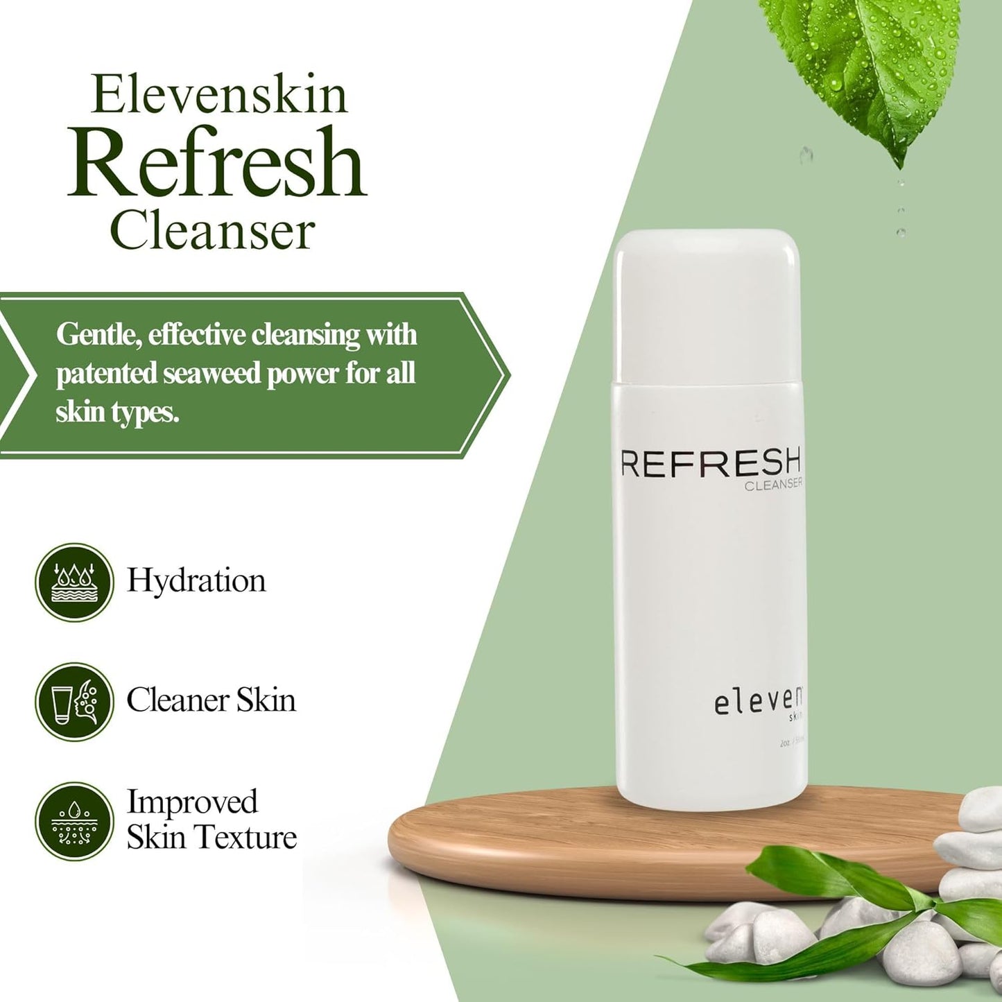 ELEVENSKIN Refresh Antioxidant Facial Cleanser – Gentle Gel Face Wash & Hydrating Cleanser – Daily Hydrating Face Wash & Makeup Cleanser for Women & Men – Ideal for All Skin Types