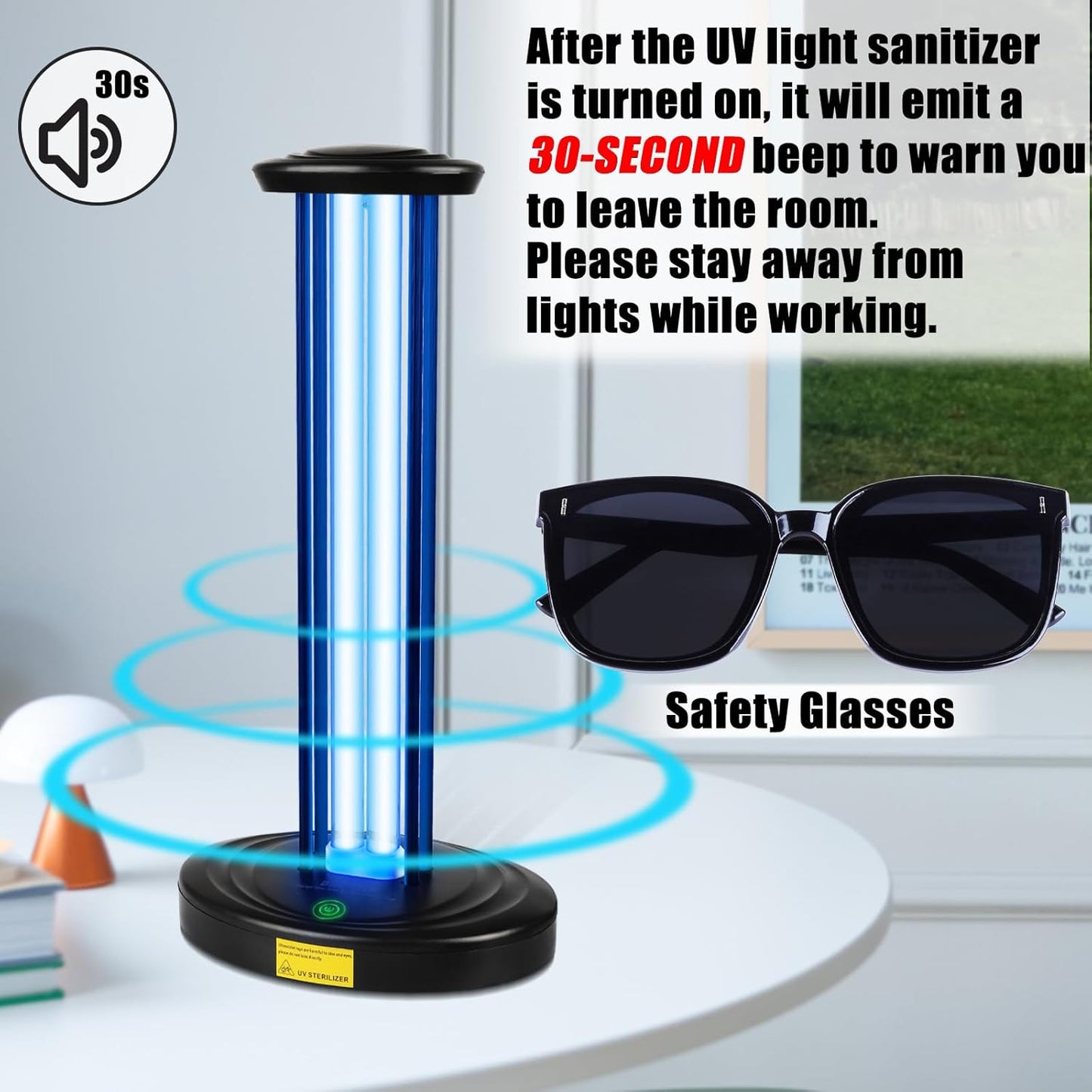 Home Disinfection Device,UV Light Sanitizer for Room,Ultraviolet Light with Timing and Remote Control