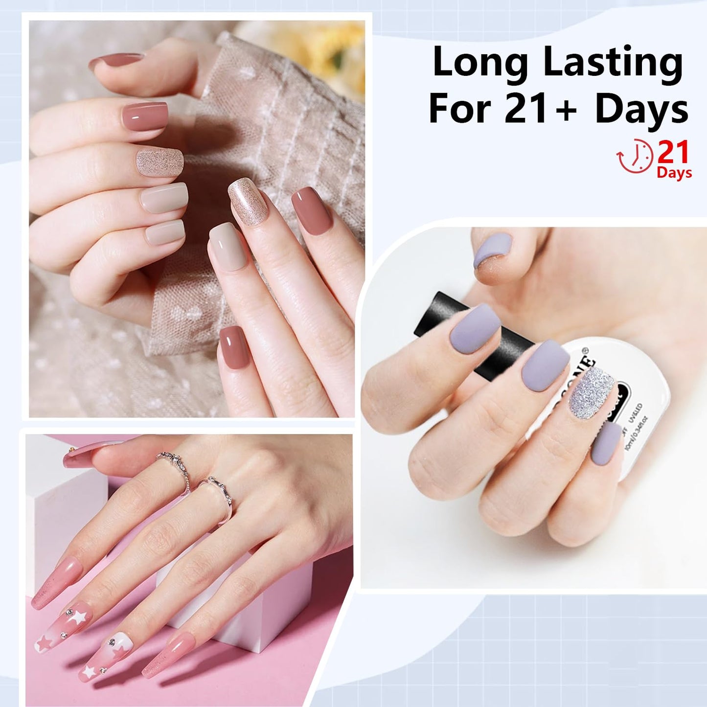 JODSONE 2Pcs 10ml No Wipe Gel Top Coat Clear Glossy Shine Finish Long Lasting No Soak Off Requires U V Lamp Curing Perfect for Salon and DIY Nail Art Design