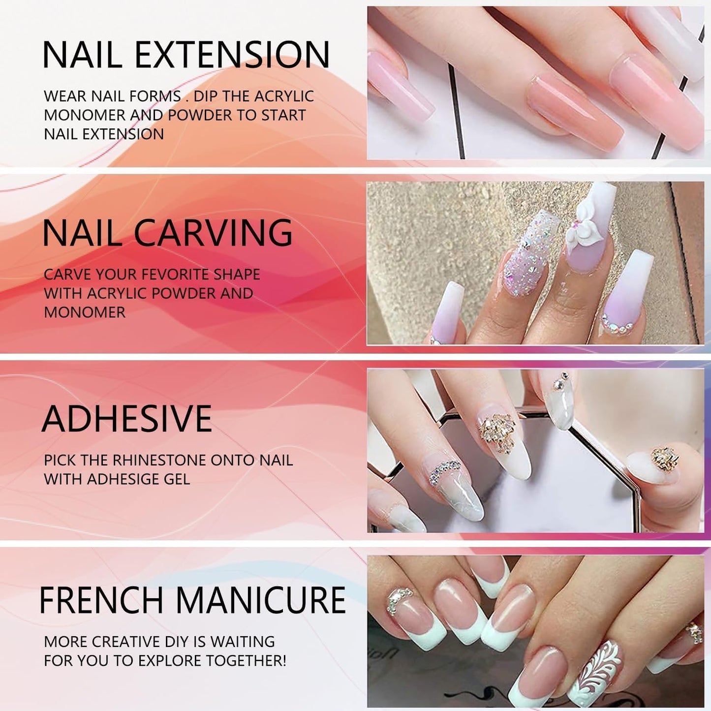 Monomer Acrylic Nail Liquid 4oz for Acrylic Powder - Professional Acrylic Liquid Monomer for Acrylic Nails Extension with 5pcs Acrylic Nail Brush Dappen Dish for Beginners DIY at home Non-Yellowing