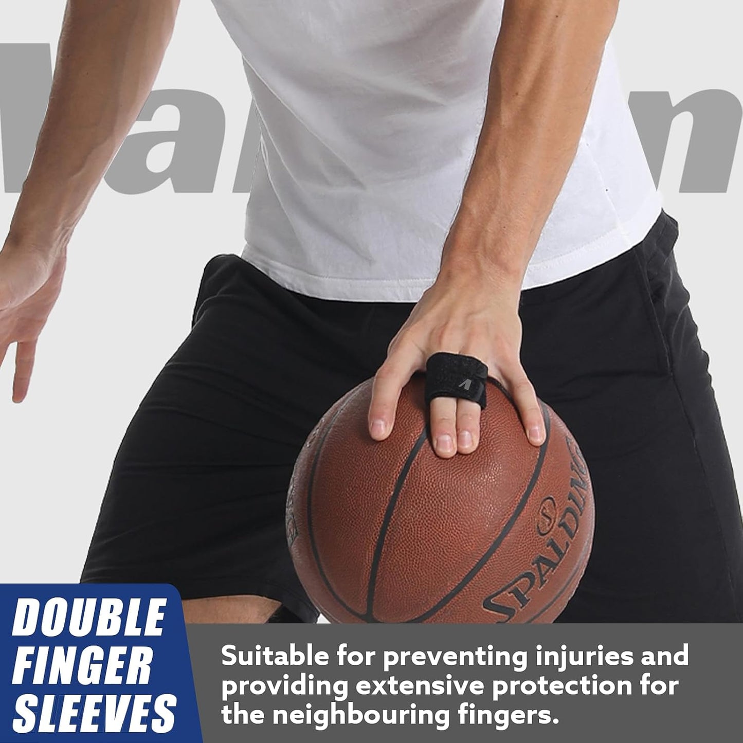 Finger Splint (No Metal Support), 2PCS Lightweight OK Cloth Finger Buddy Straps/Wraps for Arthritis, Tendonitis & Pain Relief, Adjustable Tape & Compression for Sports Injury Relief (Basketball, Tennis, Volleyball, Badminton, Golf) – Double Design - S