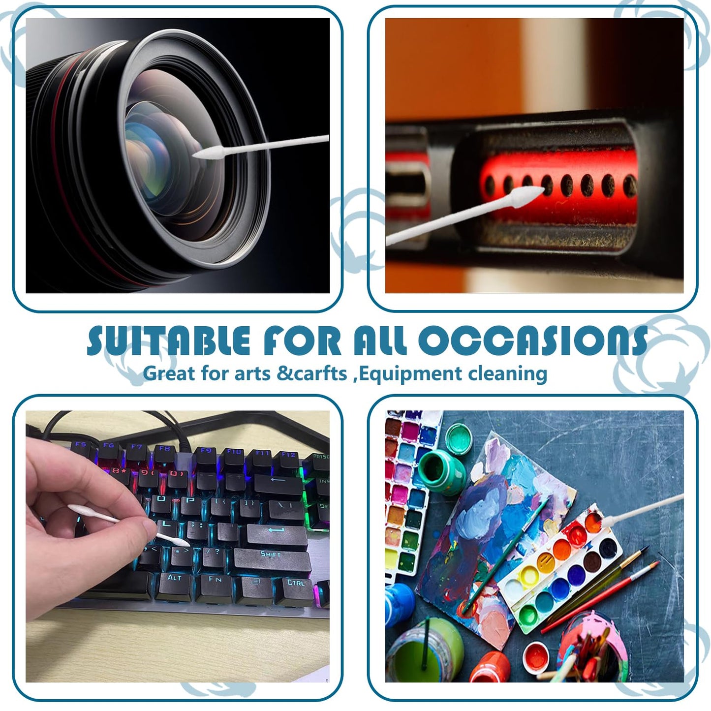 Precision Tip Cotton Swabs/Double Pointed Cotton Buds for Makeup 800pcs