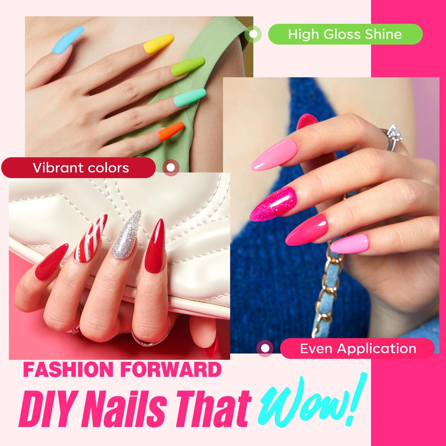 MEFA 34 Pcs Gel Nail Polish Kit with U V Light 48W, 20 Colors All Seasons Collection Pink Purple Gel Nail Polish Set with Base and Matte/Glossy Top Coat Nail Art Manicure Tools DIY Salon Home