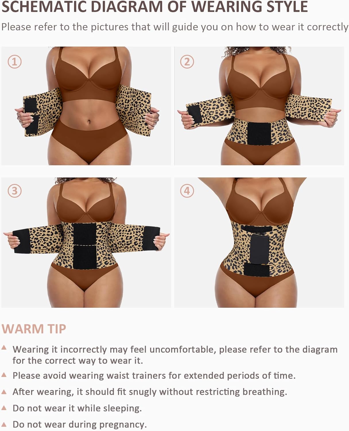 FeelinGirl Waist Trainer Belt Waist Cincher Trimmer Ab Belt Tummy Control Body Shaper with Triple Wrap Women and Men