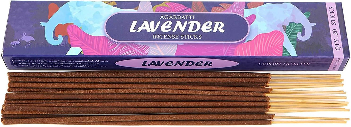 Incense Sticks Variety Pack 120 Sticks - Ocean Lavender Jasmine Rose Lemon Blossom for Aromatherapy,Relaxation Meditation,Yoga