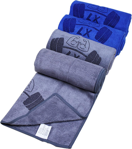 4 Pack Yoga Towel(14"x30"), Super Soft, Quick Dry Sports Towel for Neck and Face, Breathable Absorbent Cooling Towel for Hot Weather, Yoga, Golf, Travel, Camping, Workout,Running