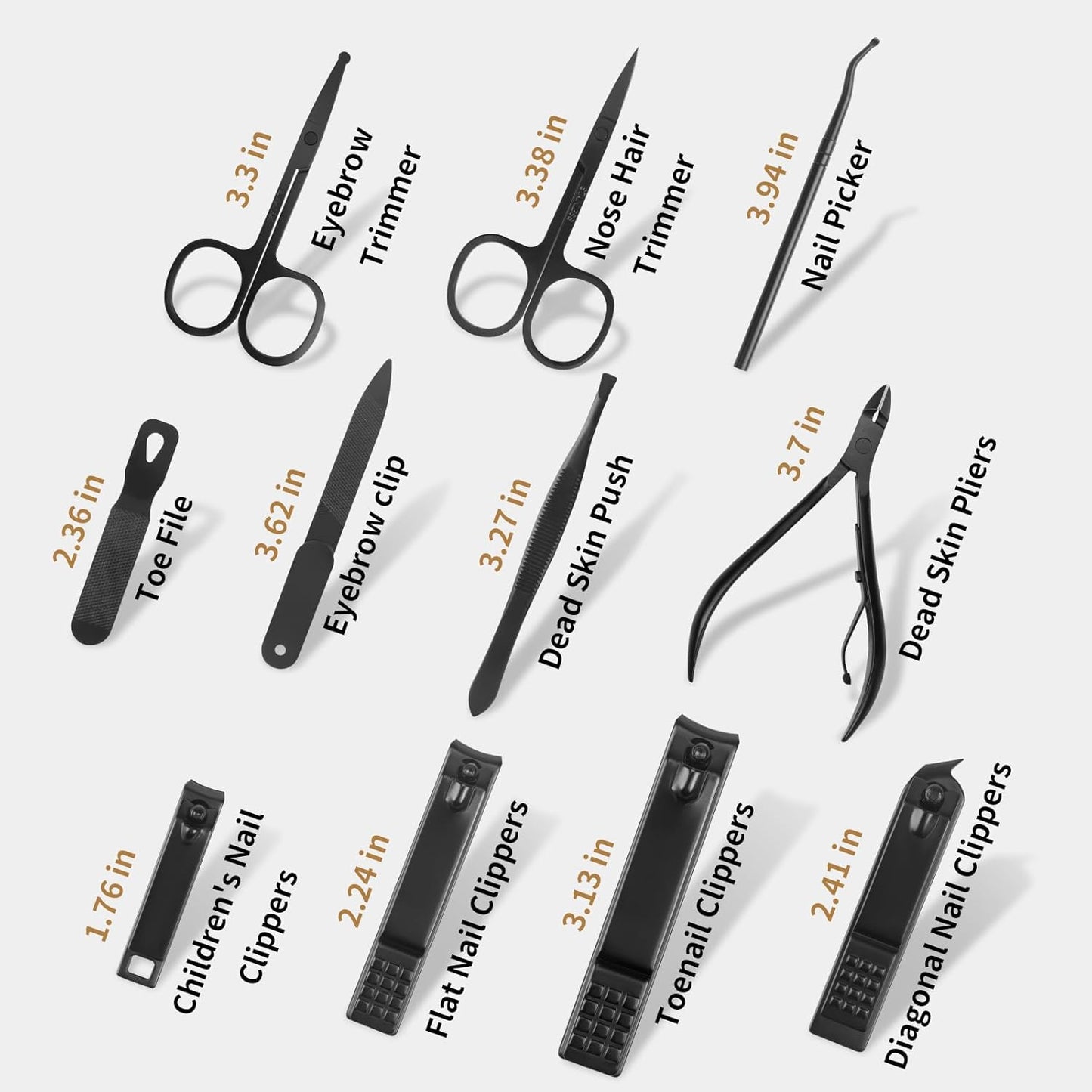 Manicure Set Professional Nail Clipper Kit-26 Pieces Stainless Steel Manicure Kit,Nail Care Tools with Luxurious Travel Case