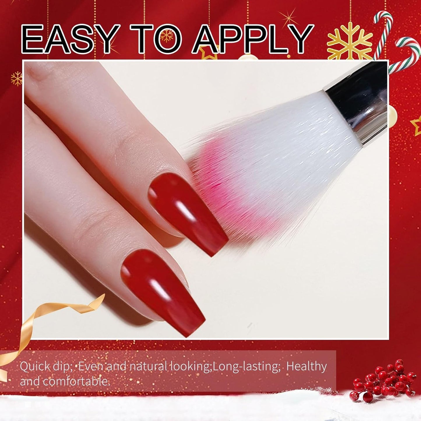 Honey Joy Dip Powder Nail Kit Starter, 4 Colors Halloween Christmas Green Red Black Orange Glitter Dipping Powder Liquid Set with Base Top Coat for Nail Art Manicure Salon DIY, Dip-7pcs-No.11