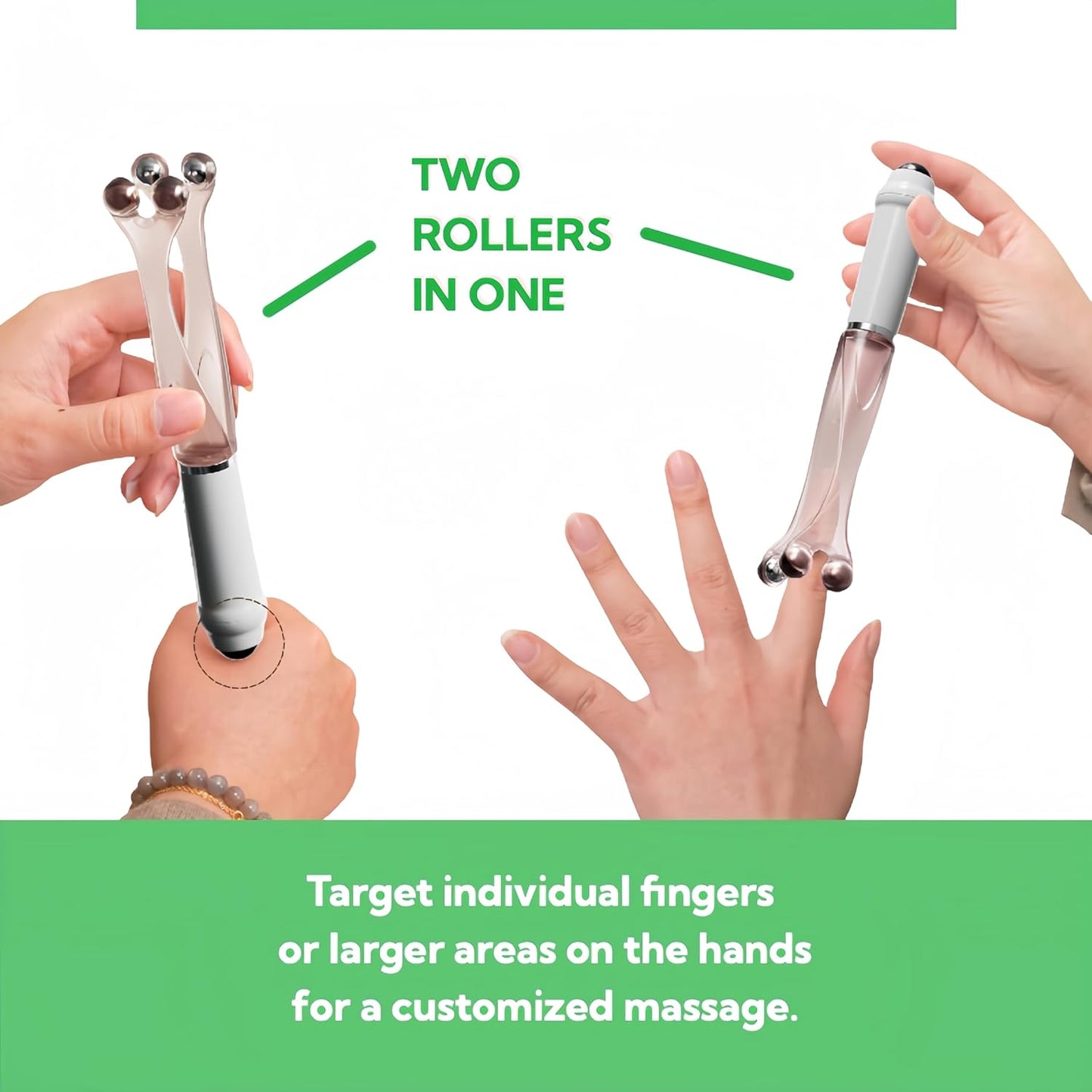 Finger Massager Roller, Hand Massage Tool, Improves Circulation, Relieves Arthritis, Hand Pain and Stress, Ideal for Fingers, Hands and Palms
