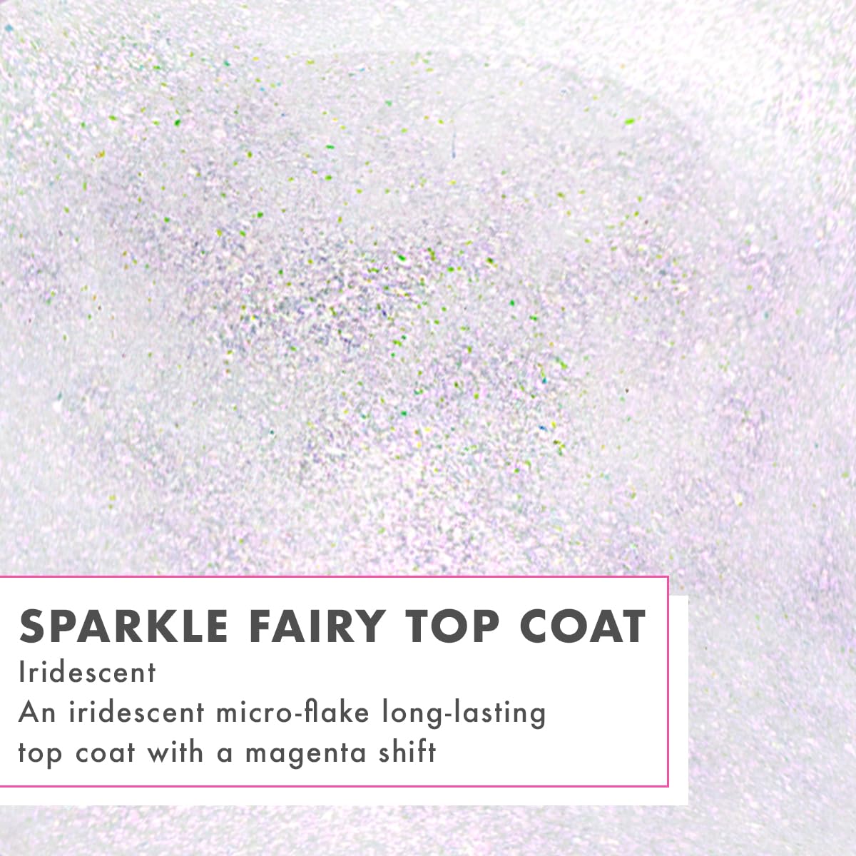 Olive & June Long Lasting Nail Polish Top Coat - Sparkle Fairy | Gel-Like Finish | No Lamp Needed, Lasts up to 10 days | Salon-Quality at Home | Vegan & Cruelty-Free, Chip-Resistant | Iridescent Flake