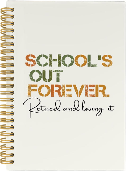 CUANFDDSF Teacher Retirement Gifts Notebook, Retirement Gift for Women Men Journal Notebooks for Note Taking,Writing Pads， Teacher Appreciation Gifts Hardcover Spiral Notebook 5.5x8.3 Inch