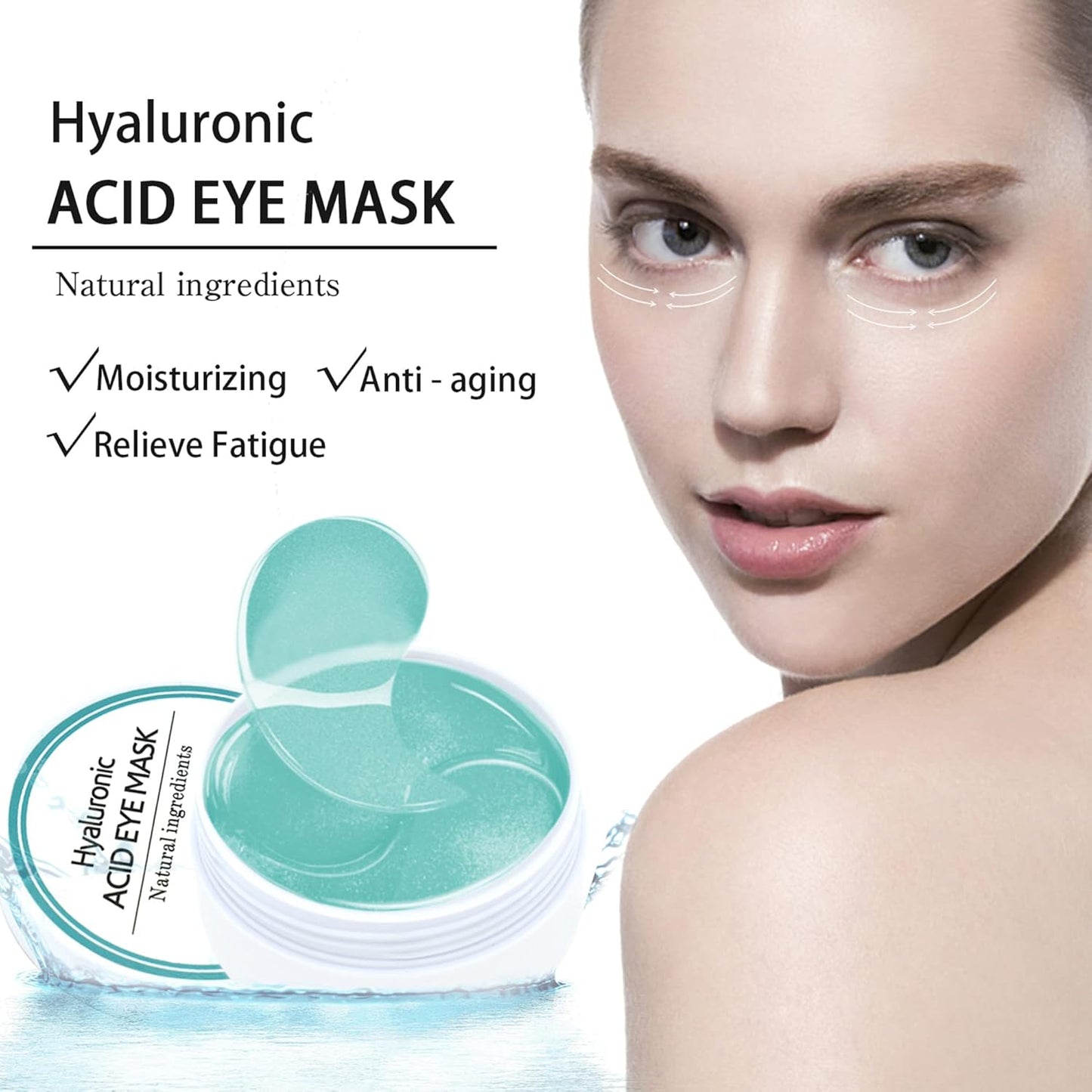 30 Pairs Eye Mask Patches,Collagen Crystal Under Eye Mask Patches for Dark Circles,Puffiness & Wrinkles,Eye Bags,Anti-Aging,Firms Gel Eye Mask Patches for Puffy Eyes Adult, (Acid)