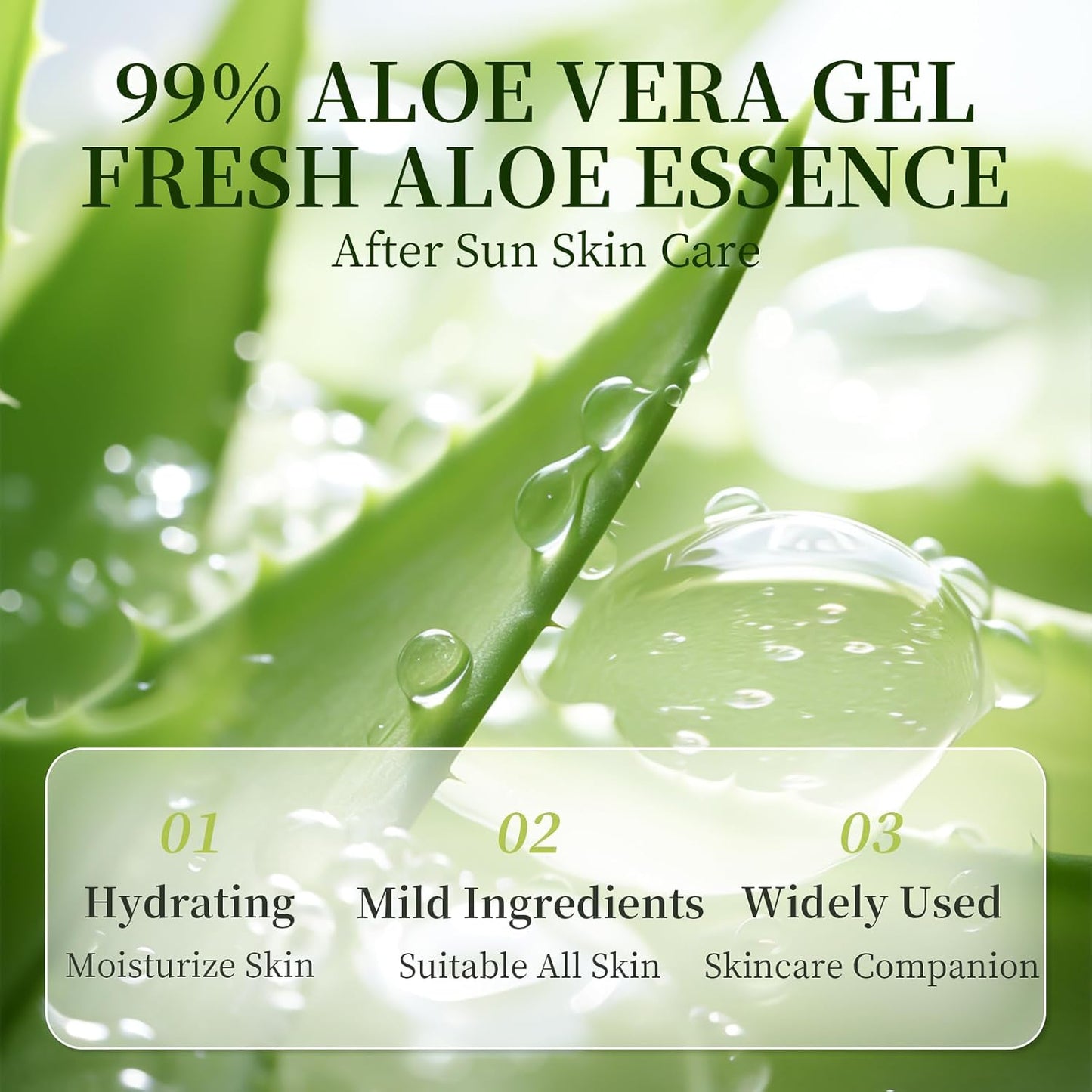 30 Pack Aloe Vera Gel for Face, Hair, Skin, Sunburn Relief, 99% Pure Aloe Vera Gel for After Sun Skin Care Relief, Bulk Aloe Gel Travel Size for All Skin Types
