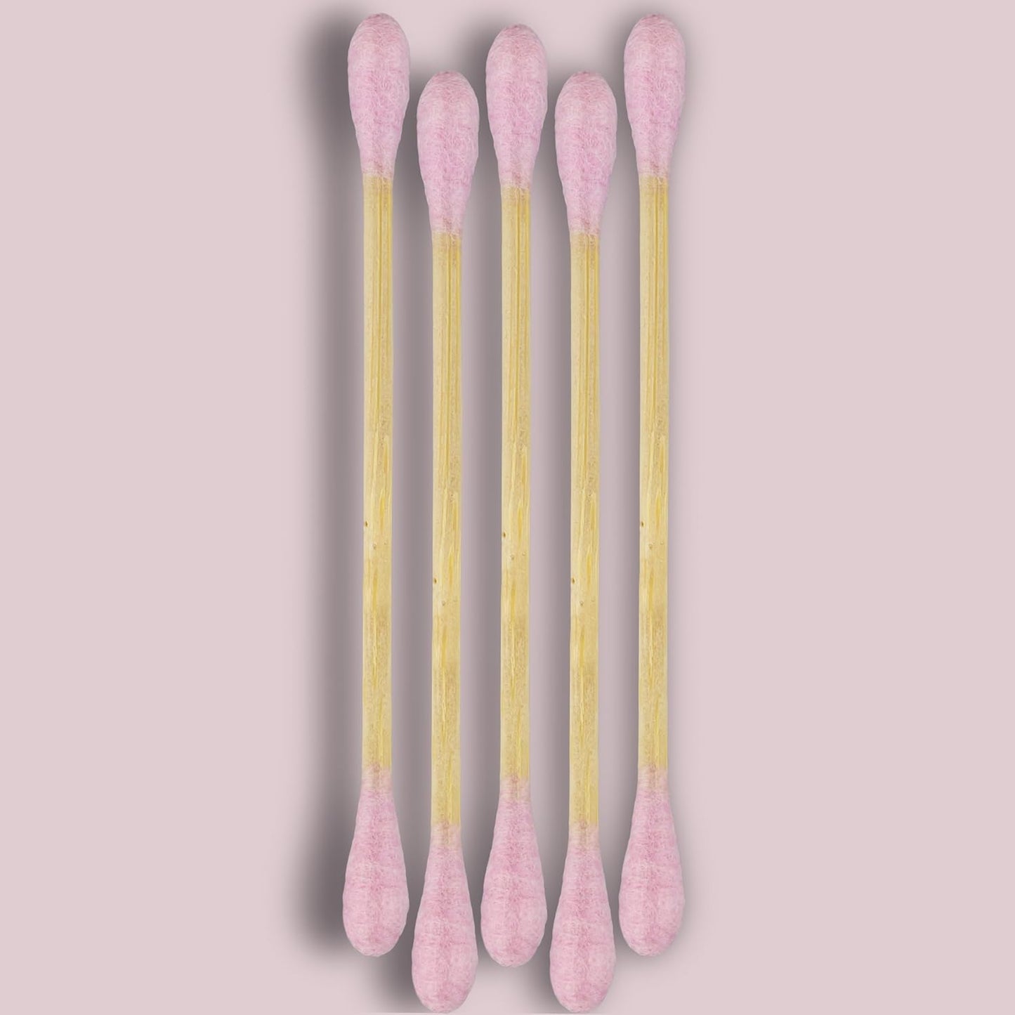 RS ESSENTIAL'S BY LV: Aesthetic Cotton Swabs Sticks Ear Swabs Bamboo swabs 200 Count Cotton Buds In 5 Colorful Colors (Pink)