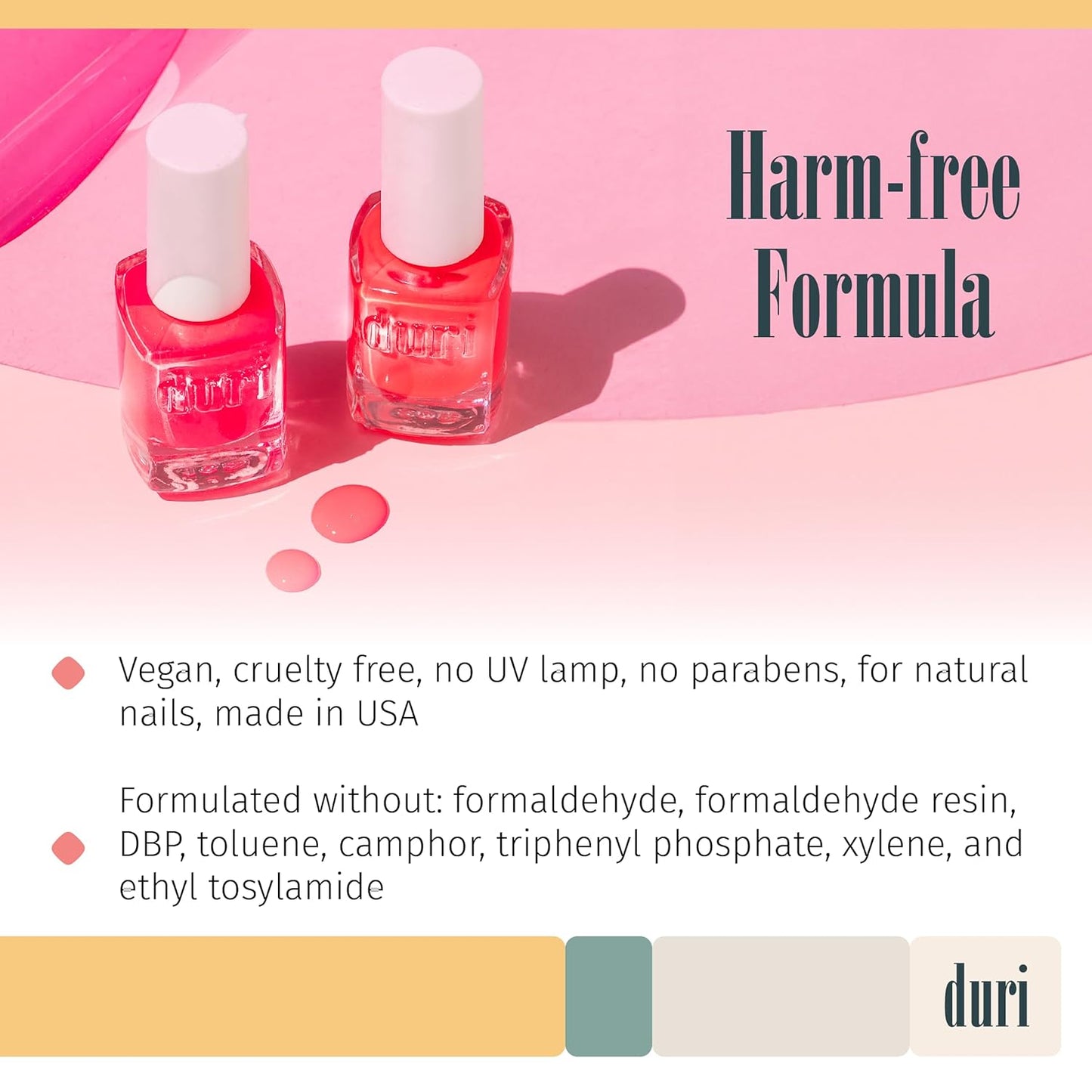 duri 151N Passion - Neon Hot Pink Nail Polish, Matte Finish, Quick Drying, 0.45 Fl Oz