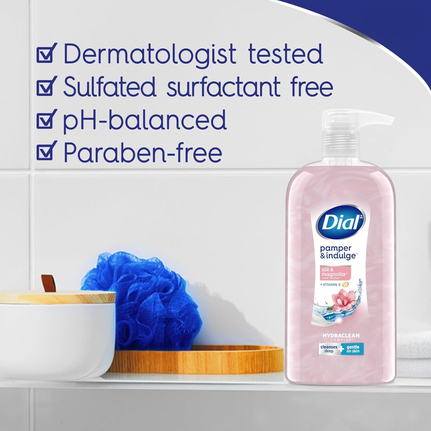 Dial Body Wash, Silk & Magnolia, 23 fl oz (Pack of 3)