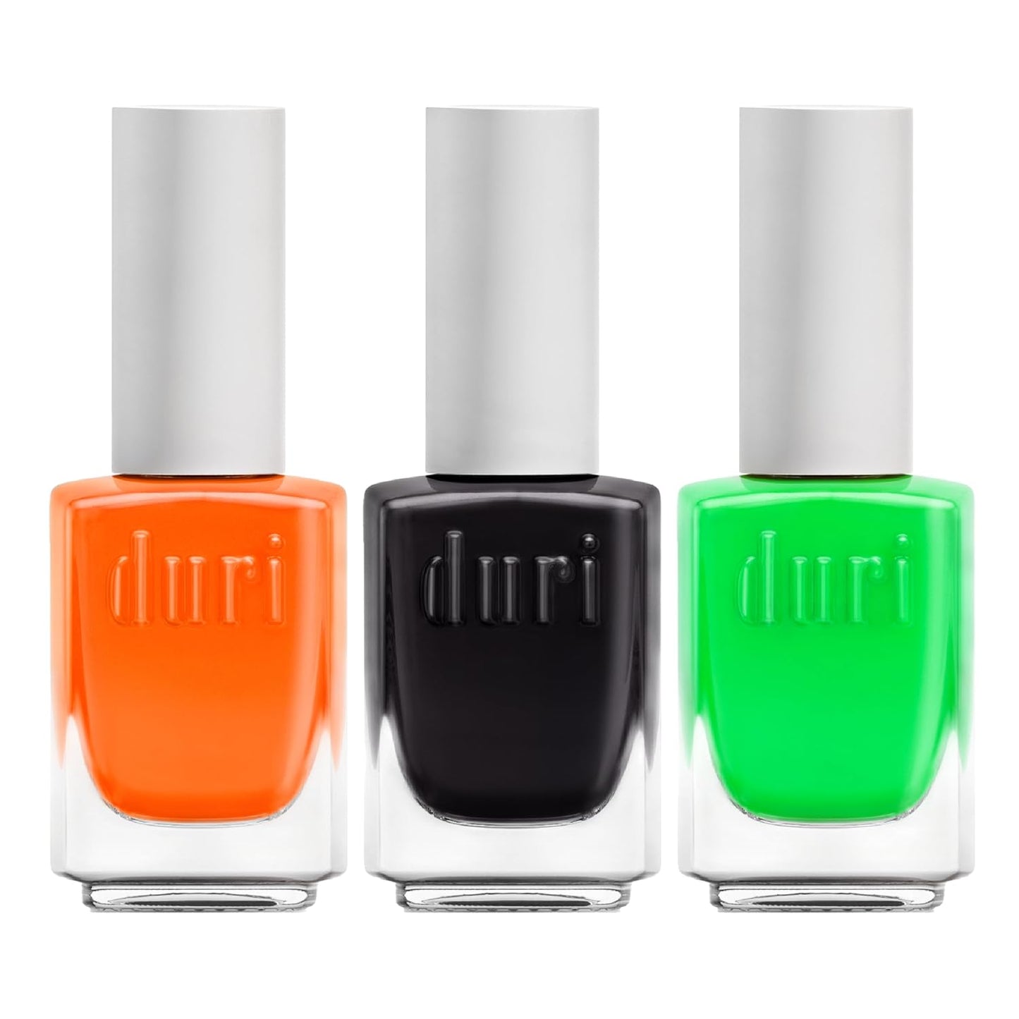 duri Trio Neon Nail Polish Set - Trick-Or-Treat Yo'Self, Matte Finish, Quick Drying, 0.45 Fl Oz each