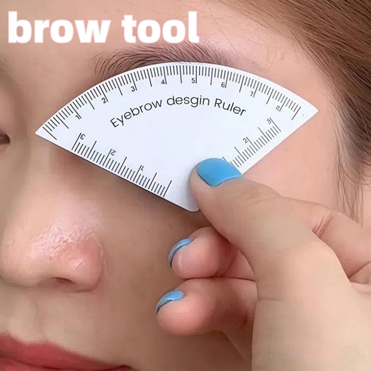 4Pcs Eyebrow Mapping Ruler, Brow Shaping Tool with Guide Stencils - Precise Measuring for Symmetrical Eyebrows, Easy to Use, Travel-Friendly & Hypoallergenic