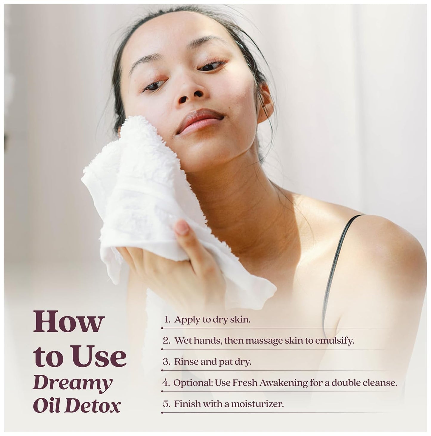 Cosmette Dreamy Deep Cleansing Oil for Face, Vegan Makeup Remover & Facial Pore Oil Cleanser w/Jojoba, Coconut, Castor, Pumpkin & Lavender Oils - Gentle, Hydrating, Natural Korean Skincare, 1.7 FL Oz