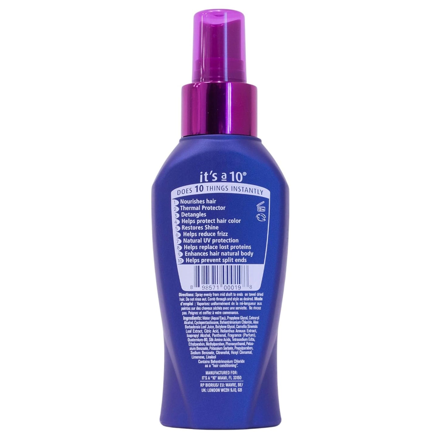 It's a 10 Haircare Miracle Leave-In Product, 4 fl. oz.