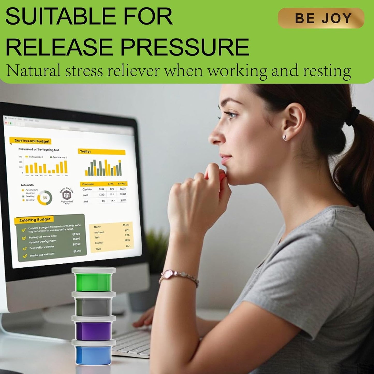 4 Pack Theramandu Therapy Putty Kit (3oz Each) – Hand Putty Physical Therapy for Kids & Adults, Sensory Stress Relief & Hand Muscle Strengthening Exercise Therapy Putty, 4 Different Resistances