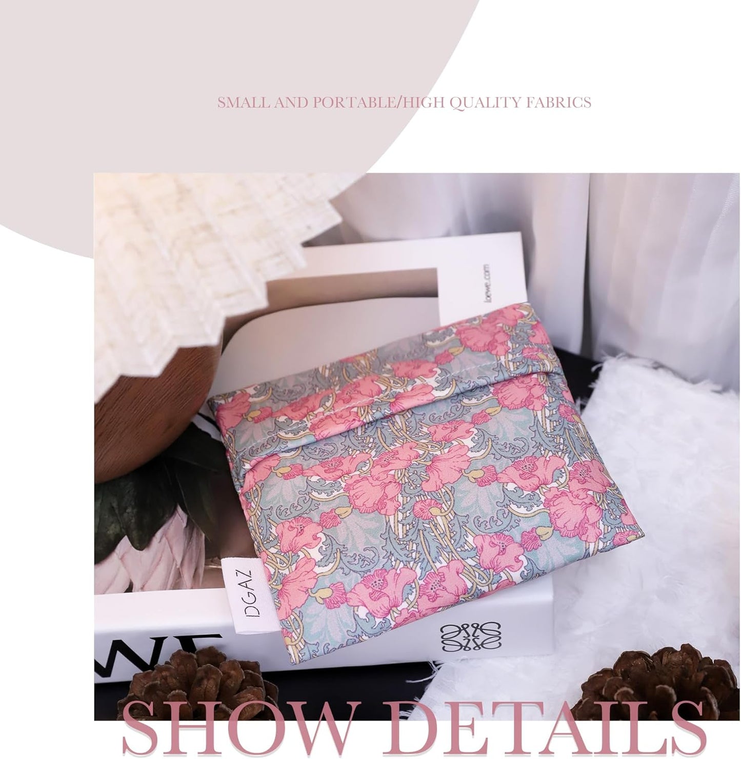 DGAZ Sanitary Napkin Storage Bag, Period Bag for Teen Aged Girls, Portable Period Bag for Panty Liners/Menstrual Cup/Small Tampons，Mini Makeup Bag for Purse