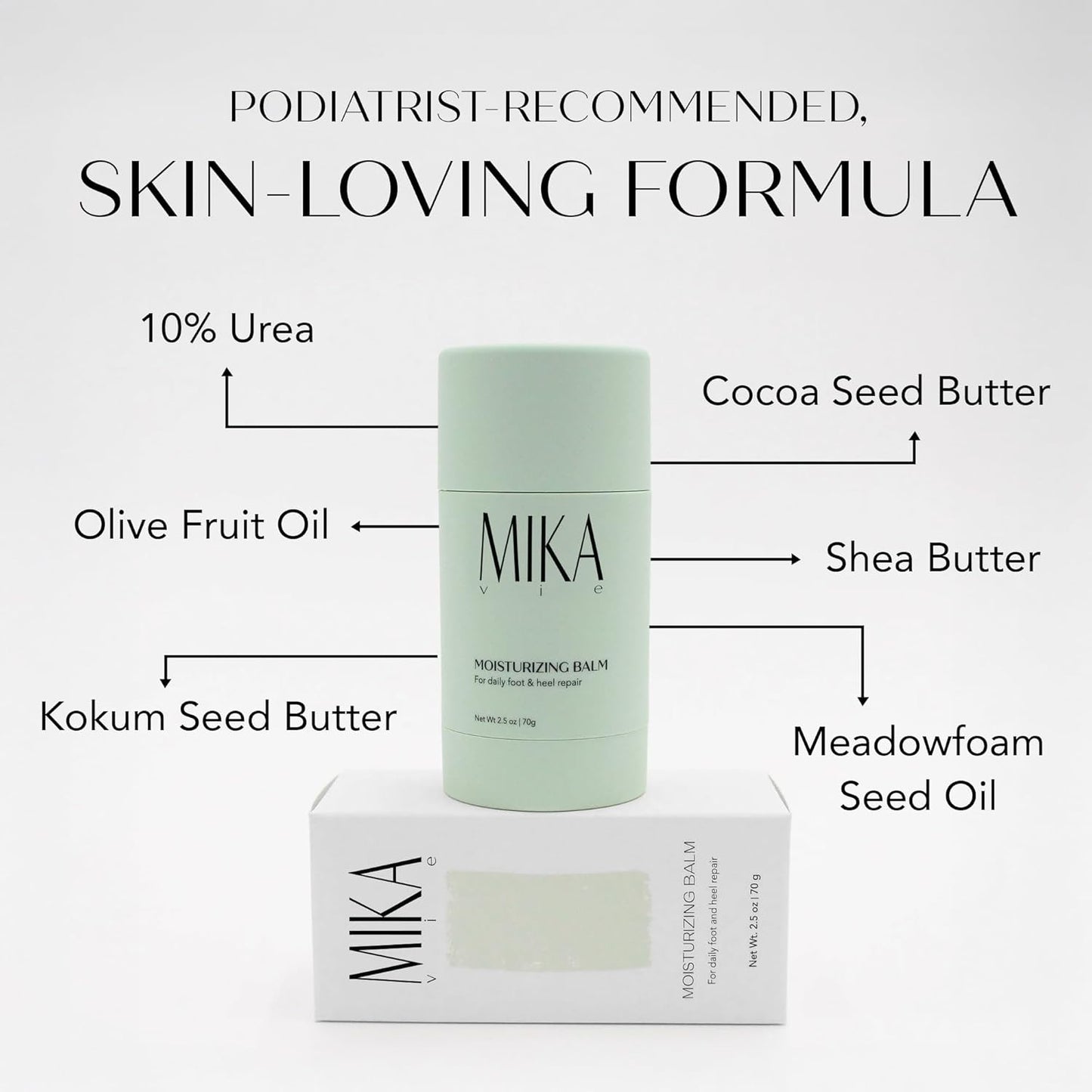 Luxury Moisturizing Foot Balm for Dry Cracked Feet, Urea Cream & Foot Moisturizer, It Softens & Exfoliates Skin and is Paraben and Phthalate Free