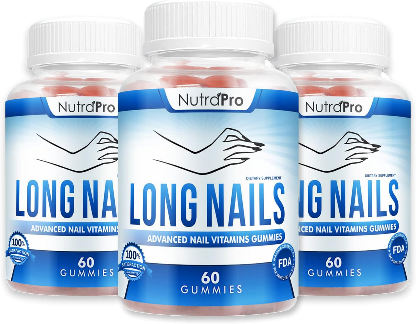 Nail Growth Vitamins for Stronger Nail - No More Chipped Nails.Nail Strengthener And Growth Supplement Gummies – Grow Strong Long Nails With Biotin And Collagen Gummies.