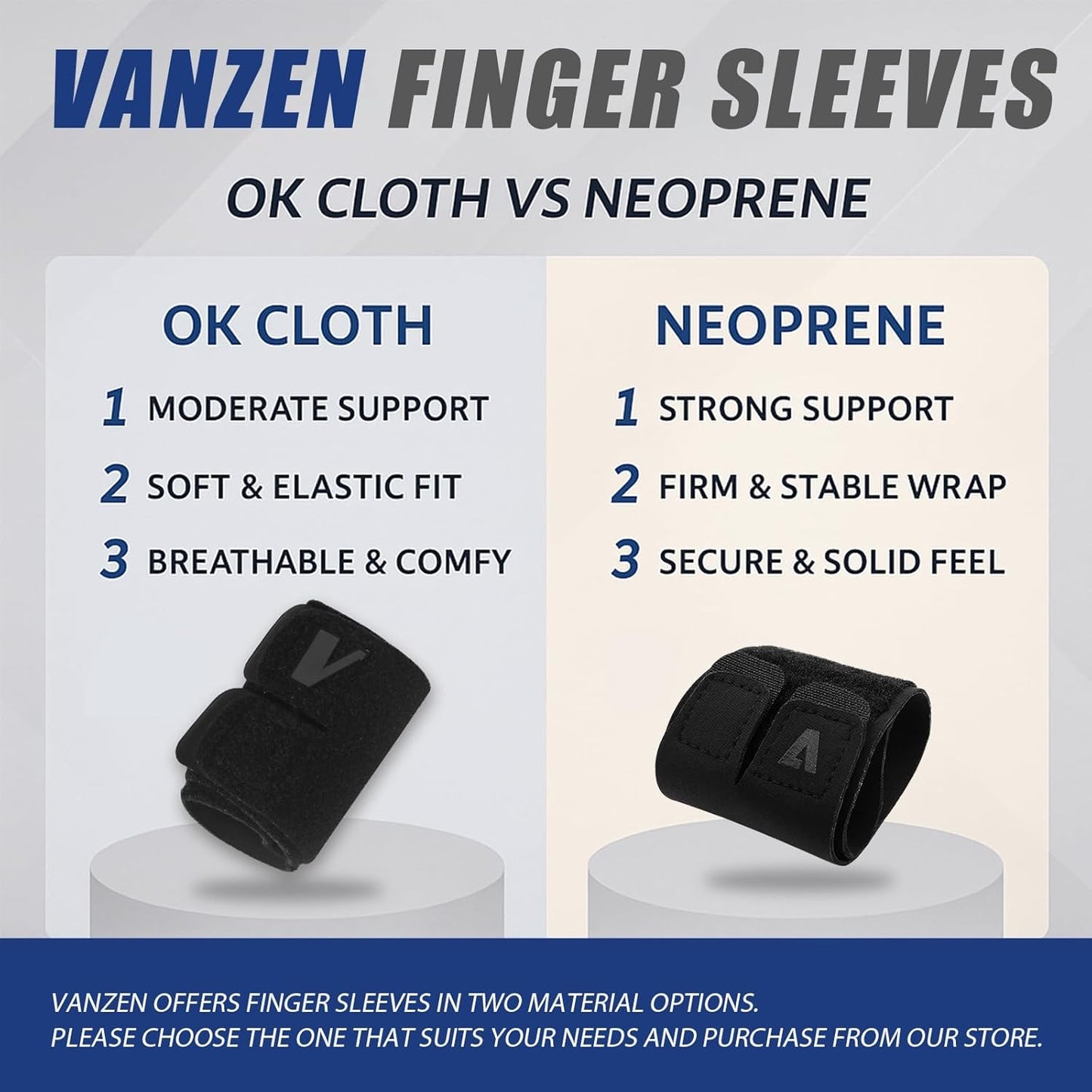 Finger Splint (No Metal Support), 2PCS Lightweight OK Cloth Finger Sleeve/Brace for Arthritis, Tendonitis & Pain Relief, Adjustable Compression for Sports Injury Relief (Basketball, Tennis, Volleyball, Badminton, Golf) – Single Finger Design - L