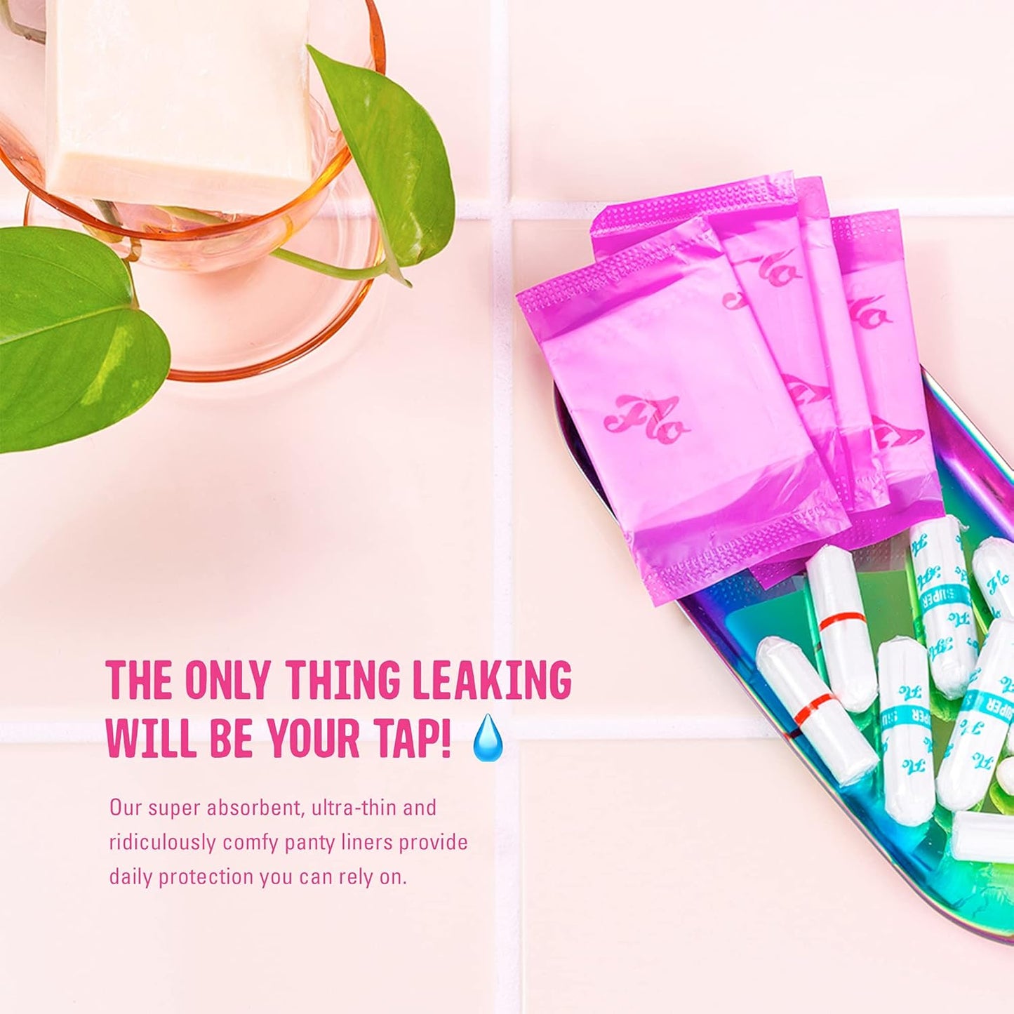 Flo Bamboo Daily Panty Liners Wrapped + Ultra Thin (24 liners)