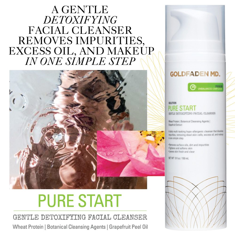 GOLDFADEN MD Pure Start Gentle Detoxifying Natural Facial Cleanser, 5 Fl Oz