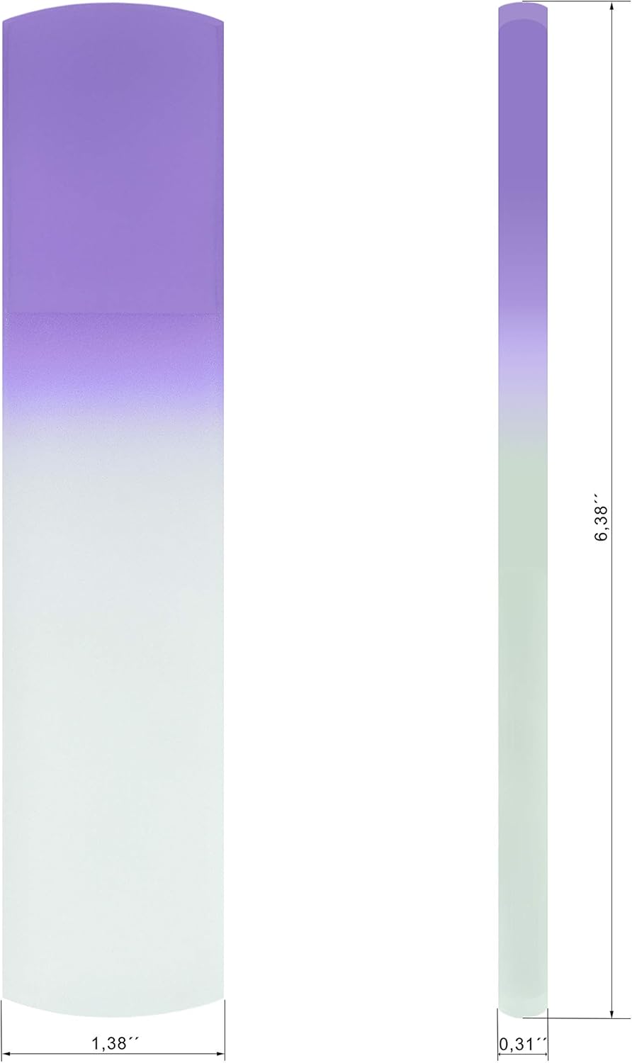 Foot File - Handmade Glass Foot File & Pedicure Rasp - Genuine Czech Tempered Glass - Corn & Dead Skin Remover - Calluses - Coarse - Hard Skin Remover - Foot Scrubber - Callus Remover for feet