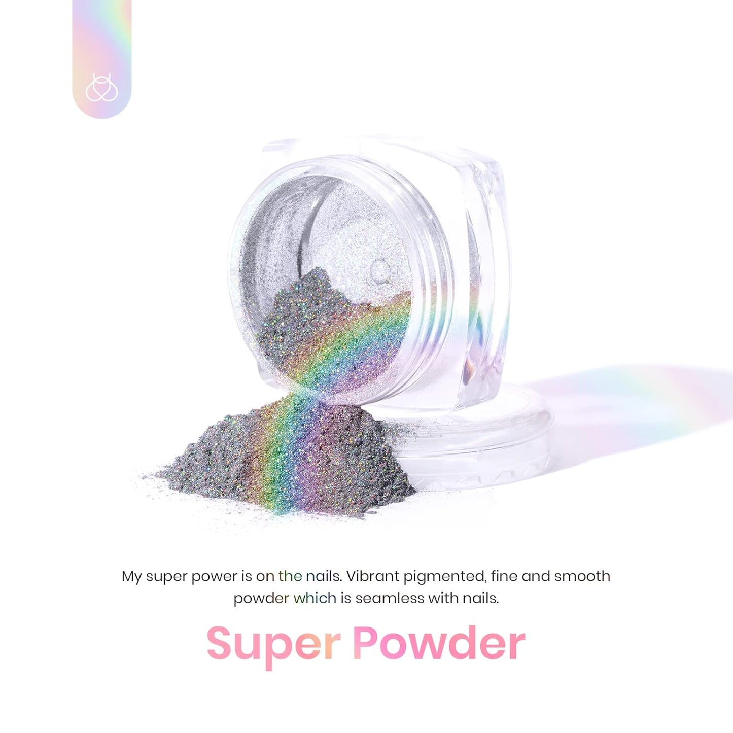 Beetles Chrome Nail Powder Metallic Mirror Effect Holographic Aurora Iridescent Nail Art Decoration for Gel Polish Glitter Premium Salon Nail Glitter Manicure Pigments for Nail Art Design, 0.04oz/1g