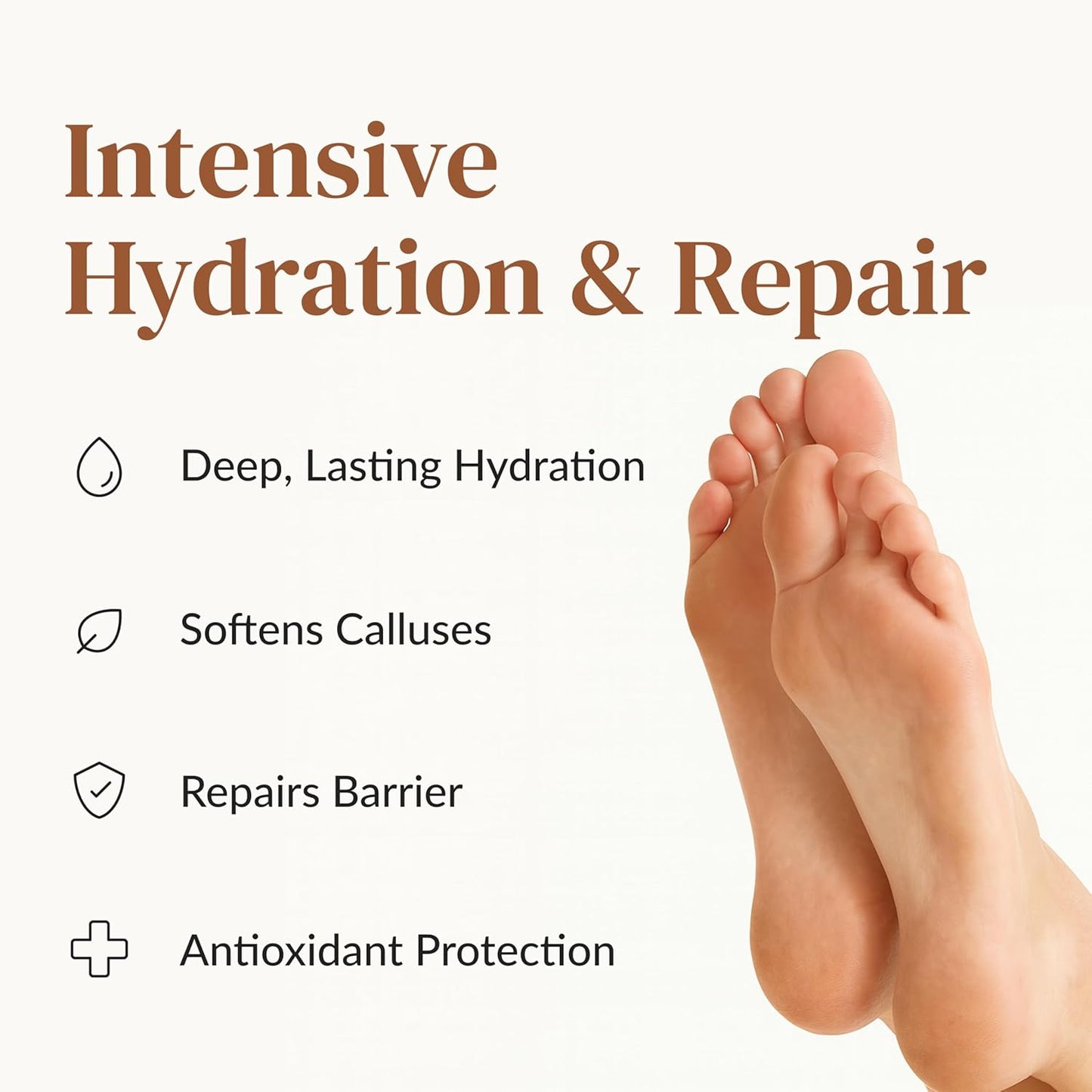 Epielle Hydrating Foot Masks 6 Pairs, Deep Moisturizing Socks for Dry Feet & Cracked Heels, Relieve and Soften with Shea Butter & Jojoba Oil, Korean Skin Care, Spa Set, Self Care Gifts for Women