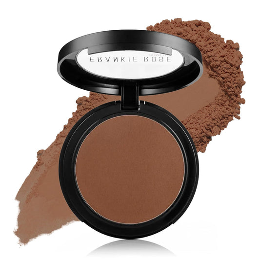 Frankie Rose Cosmetics Powder Foundation – Full Coverage Face Powder For Pores & Imperfections, Evens Out Skin Tone & Shine-Control | 58 Grams (Espresso)