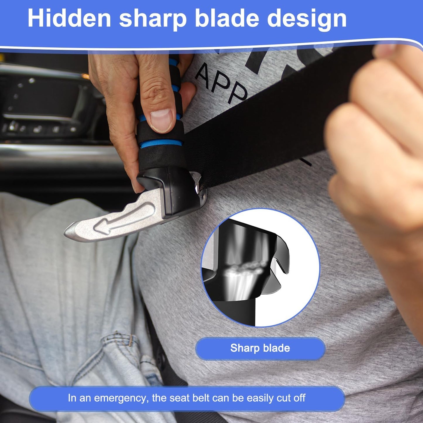 2 Packs 3 in 1 Car Handle Assist,Car Door Handle for Elderly,Support Handle Multifunction Door Latch for Seniors and Handicapped