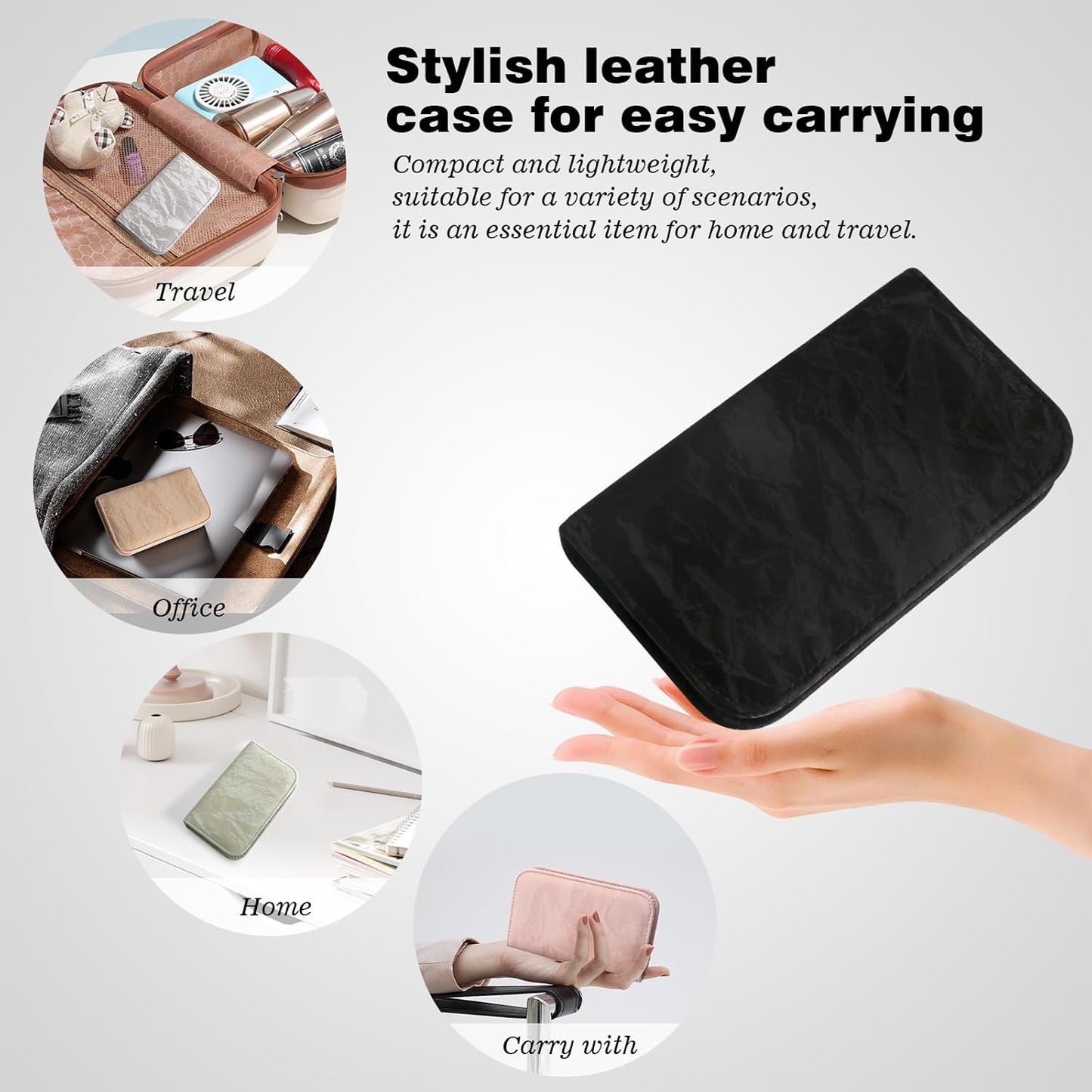 Manicure Pedicure Set, Nail Clipper Set 10-Piece Set Professional Manicure Kit Nail Kit with Portable Black Leather Case Gift for Men Boyfriend Parent