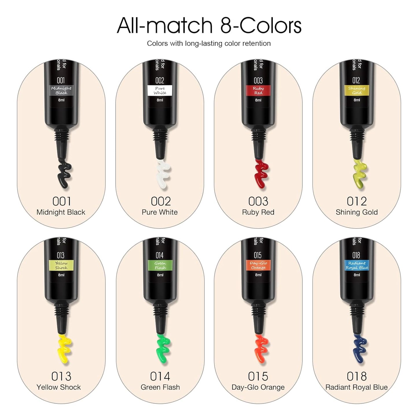 8 Colors Nail Stamping Polish Gels for Nail Stamp Print Polish Stamper DIY Nail Art Stamping Manicure