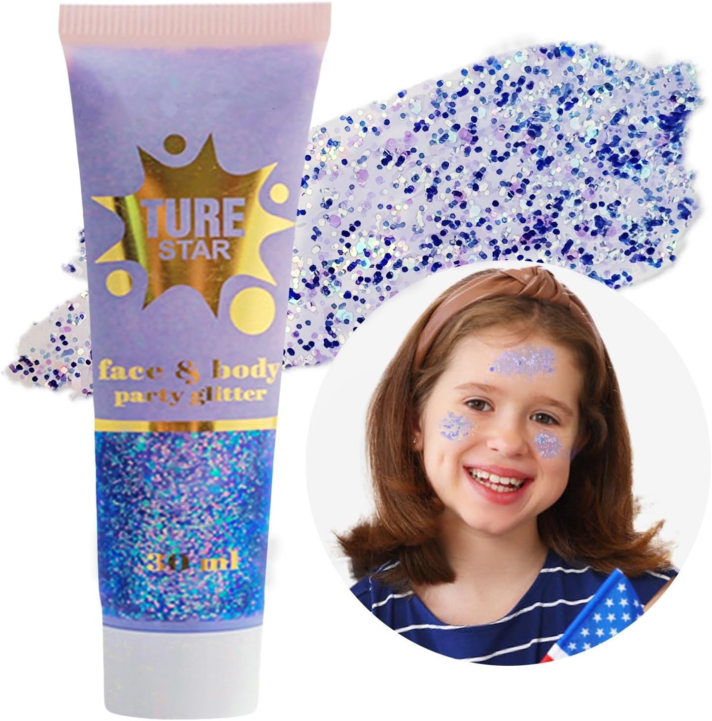 Go Ho Chameleon Purple Body Glitter Gel,Color Changing Purple Face Glitter,Holographic Fine Chunky Sequins Glitters,Reflective Sparkly Festival Rave Accessories