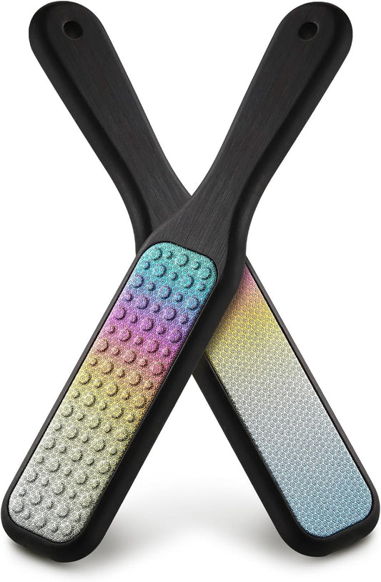 BALUCA Hard Skin Remover Foot File - Foot Callus Remover, Durable Foot Scrubber, Dead Skin Remover, Hygienic Pedicure Tool, Long Lasting Foot Buffer, Soft Smooth Feet, (Rainbow)