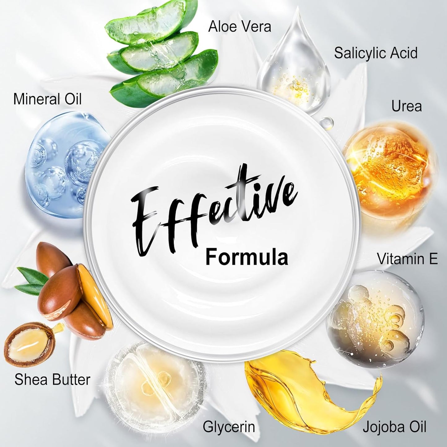 Ultra-Hydrating Foot Cream for Dry Cracked Heels and Feet, Pair with Silicone Socks for Cracked Heel Treatment, Silicone Socks Included (Urea Conc. 40.67%, 5.29 OZ/150g)